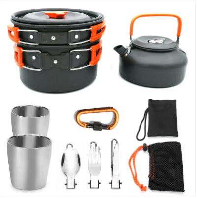 Juego de utensilios de cocina para acampar al aire libre