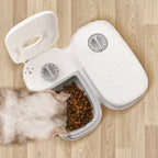 Comedero automático para mascotas con temporizador para gatos y perros.