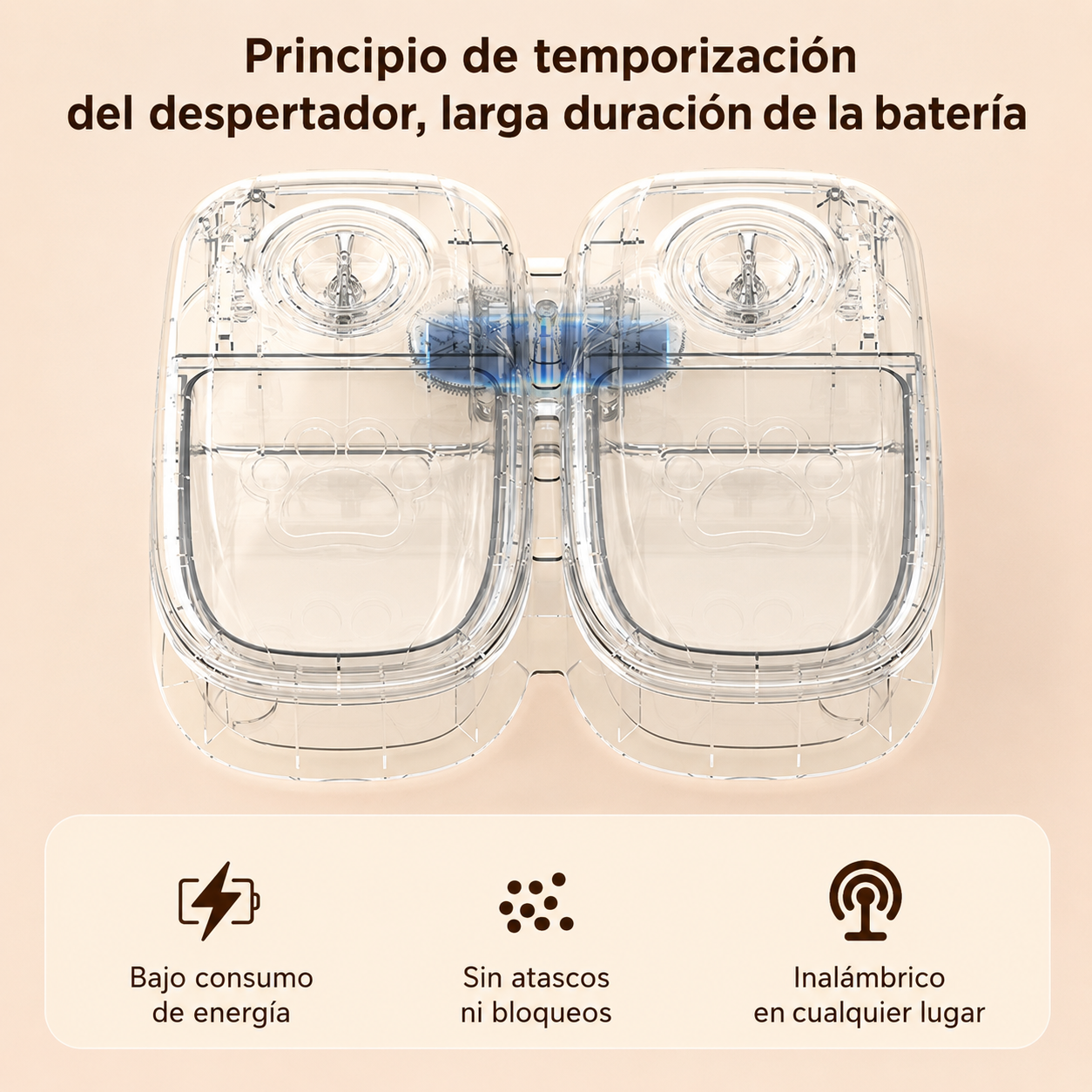 Comedero automático para mascotas con temporizador para gatos y perros.