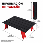 Mesa plegable ultraligera portátil para actividades al aire libre.