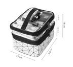 Neceser doble transparente multifuncional para viajes