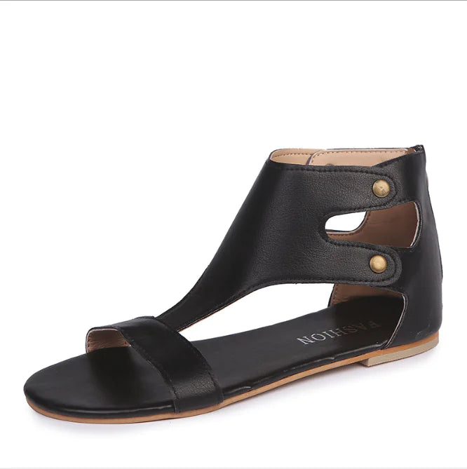 Sandalias planas con tachuelas para mujer - Calzado cómodo
