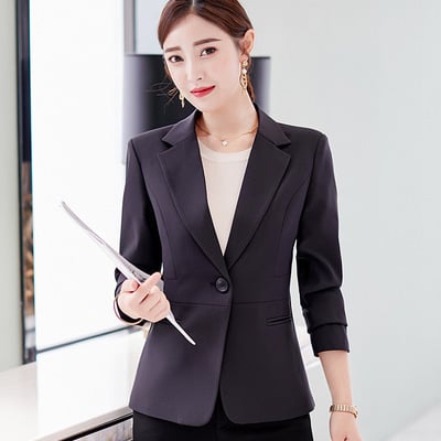 Traje de chaqueta de negocios ajustado para mujer