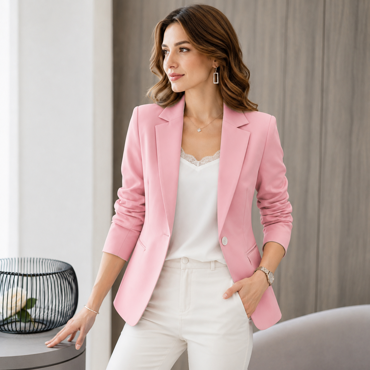 Chaqueta de negocios ajustado para mujer